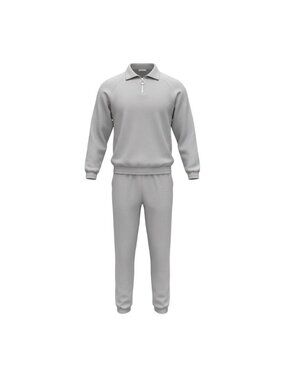 Coofandy  Womens Gray Tracksuit Zip Pullover & Elastic Waist Pants Size L